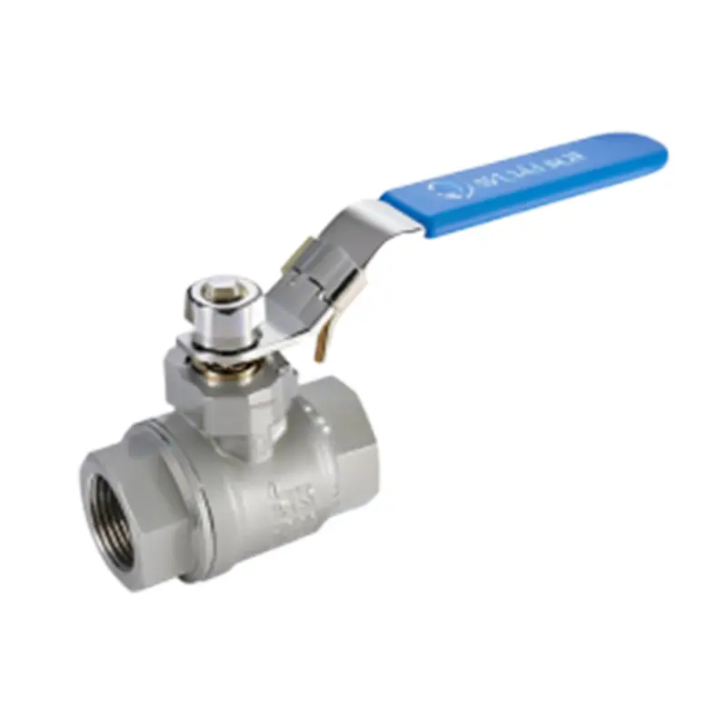 Two-piece stainless steel ball valve with internal thread